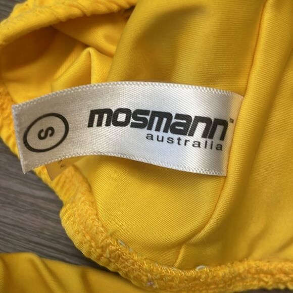 Mosmann Australia yellow lined ribbed bikini top and bottom set, size S - Picture 7 of 8